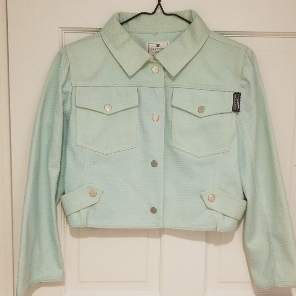 Courreges Paris Designer Jean Jacket 38, 40 - 4,6